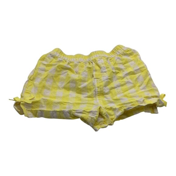 Kids Headquarters Baby Girl Shorts 6-9M Yellow & White Checkered with Bow - Picture 6 of 6